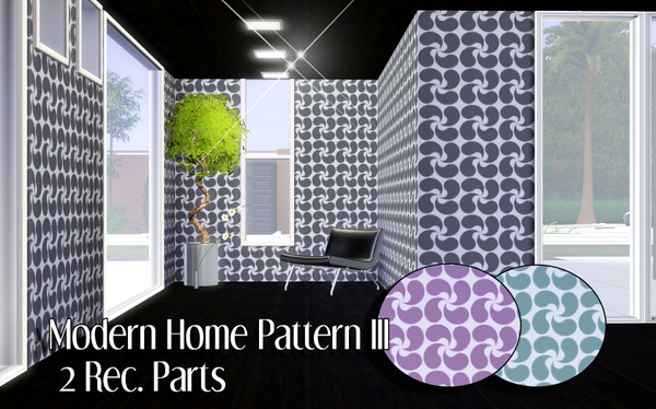 Sims 3 — Modern Home Pattern III by TSR Archive — By Pralinesims -under Theme