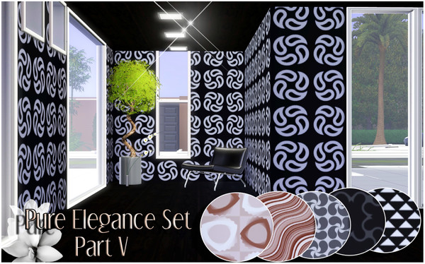 Sims 3 — Pure Elegance Set Part V by TSR Archive — This set contains six elegant patterns! I hope you like it:D