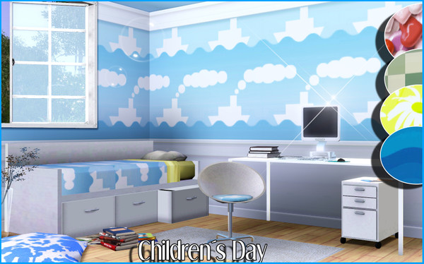 Sims 3 —  by TSR Archive — This set contains five sweet patterns. I hope you like it:D