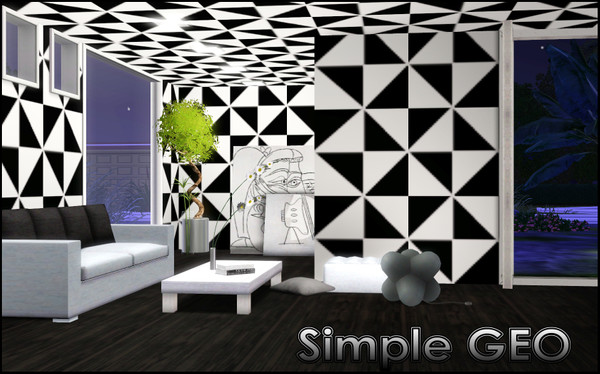 Sims 3 — Simple Geo by TSR Archive — By Pralinesims -under Geometric