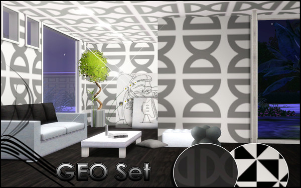 Sims 3 — GEO Set by TSR Archive — This is a small pattern set,including three stylish patterns! I hope you like it:D
