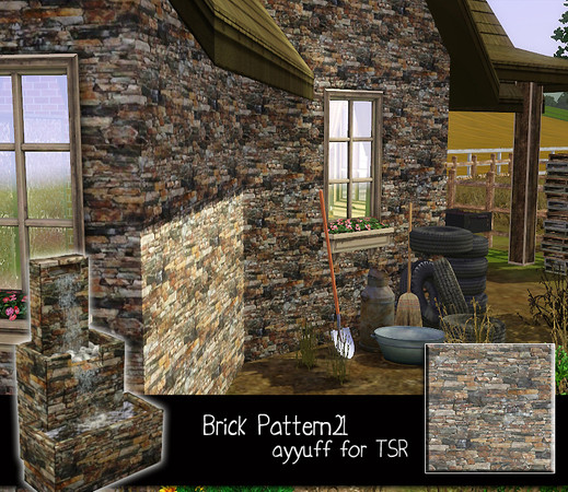 Sims 3 — Brick Pattern21 by ayyuff — 