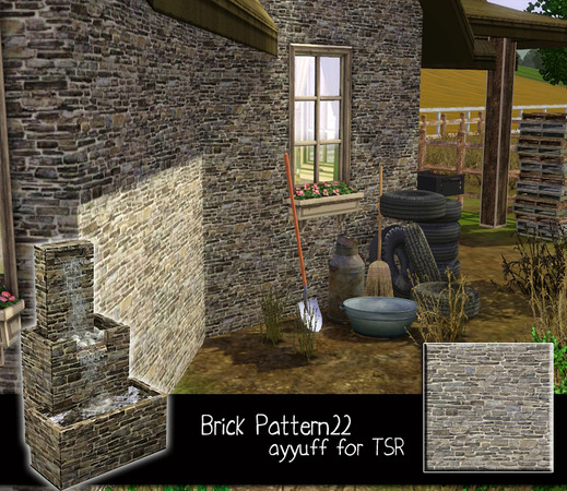 Sims 3 — Brick Pattern22 by ayyuff — 