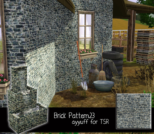 Sims 3 — Brick Pattern23 by ayyuff — 