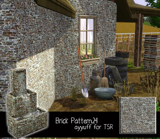 Sims 3 — Brick Pattern24 by ayyuff — 