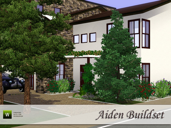 Sims 3 — Aiden Buildset by Angela — Aiden Buildset. This set contains 12 new meshes, including 2 arches, 3 doors and 6