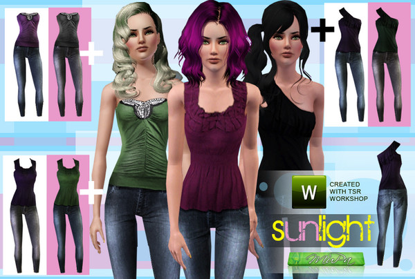 Sims 3 — Sunlight by miraminkova — My new set Sunlight includes 3 outfits. 