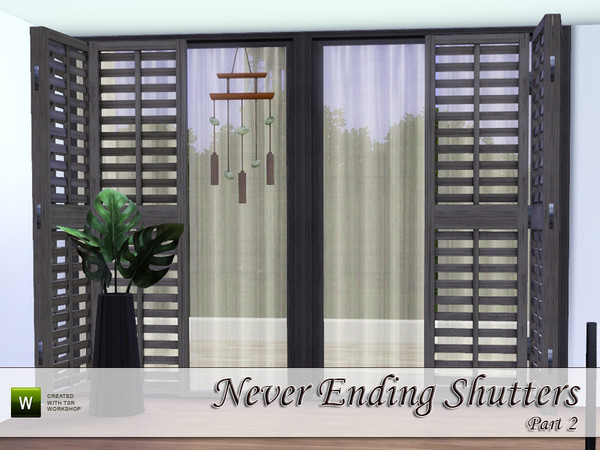 Sims 3 — Never Ending Shutters  Regular by Angela — Part2 of the Never Ending Shutters. This set comes in 2 variations