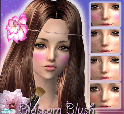Sims 2 — Blossom Blush by Cleotopia — A set of four chinese blossom blushes :)
