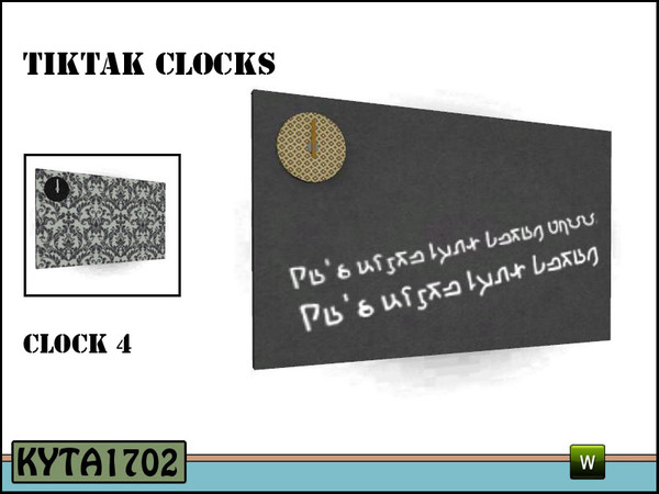 Sims 3 — TikTak clock4 by Kyta1702 — Mesh by Kyta1702 @ TSR - more creations @ http://simline-design.com/