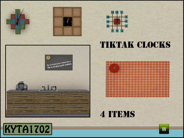 Sims 3 — TikTak clock set by Kyta1702 — A set new clocks for your Simmies