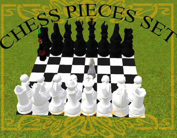 Sims 3 — Chess Pieces by murfeel — Check and mate! Here are 6 chess game pieces as decorative statues for your Sims'