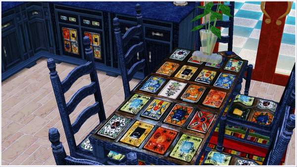 Sims 3 — PATCHWORK KITCHEN TABLE by abuk0 — PATCHWORK KITCHEN TABLE by abuk0