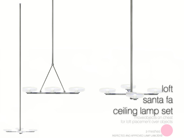 Sims 3 — Loft Santa Fa Ceiling Lamp Set by DOT — Loft Santa Fa Ceiling Lamp Set Add On see recommended. Floor Lamp.