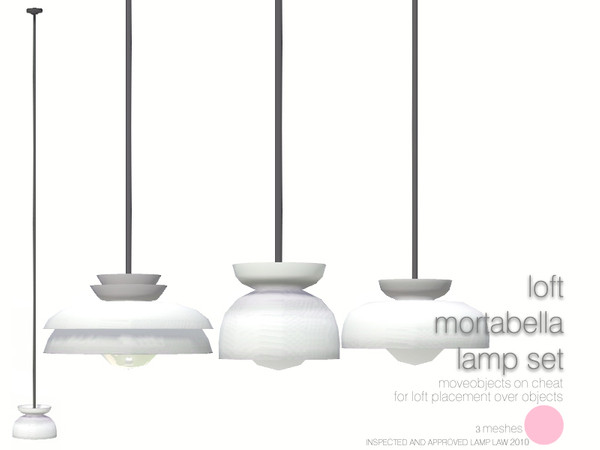Sims 3 — Loft Mortabella Lamp Set by DOT — Loft Mortabella Lamp Set 3 meshes Add On see recommended. Floor Lamp.