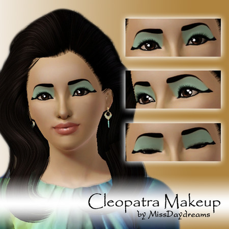 Sims 3 — Cleopatra Makeup by MissDaydreams — Cleopatra Makeup is a makeup inspired by the look of Elizabeth Taylor in