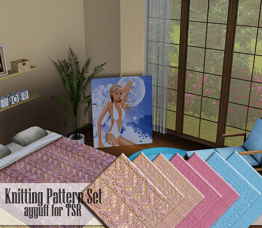 Sims 3 — Knitting Pattern Set by ayyuff — 7 knitting patterns..