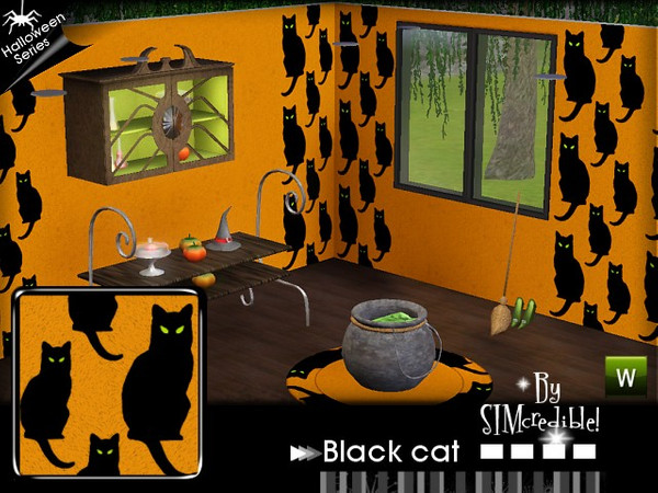 Sims 3 — SIMc Blackcat Halloween Pattern  by SIMcredible! — This pattern is also available @ our site {