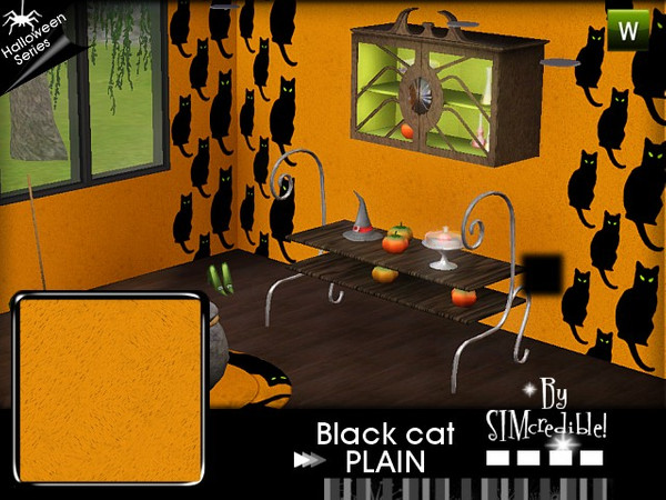 Sims 3 — SIMc Blackcat Halloween Plain Pattern  by SIMcredible! — This pattern is also available @ our site {