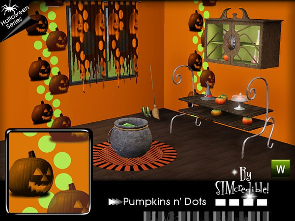 Sims 3 — SIMc Pumpkins Dots Pattern  by SIMcredible! — This pattern is also available @ our site {