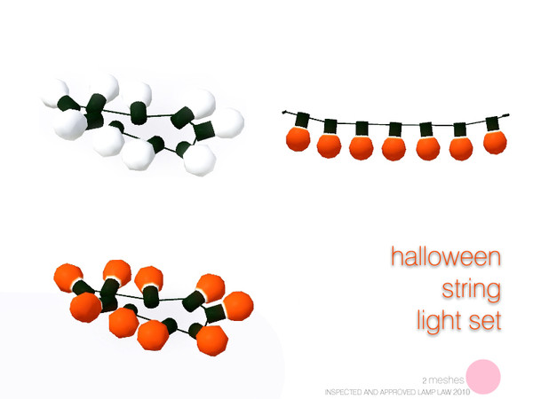 Sims 3 — Halloween String Light Set by DOT — Halloween String Light Set 2 meshes Table and Wall Lamp Lamps, by DOT of The