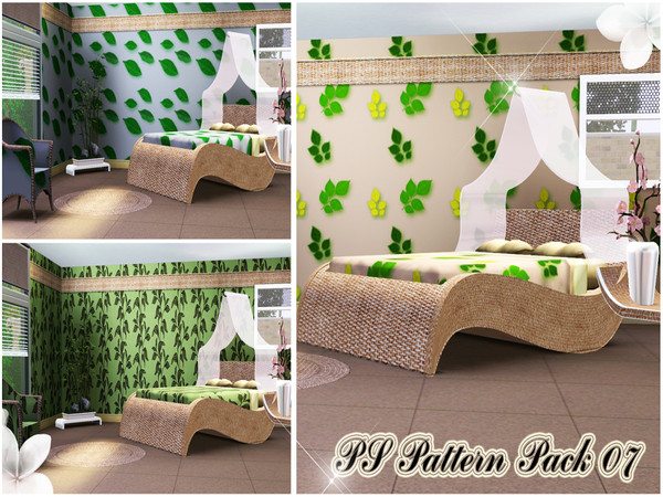 Sims 3 — PS Pattern Pack 07 by TSR Archive — This set contains three new patterns. You can find them all under : Theme!!