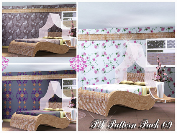 Sims 3 — PS Pattern Pack 09 by TSR Archive — This set contains three new patterns. You can find them all under : Theme!!