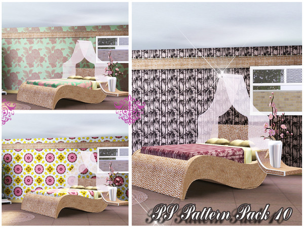 Sims 3 — PS Pattern Pack 10 by TSR Archive — This set contains three new patterns. You can find them all under : Theme!!