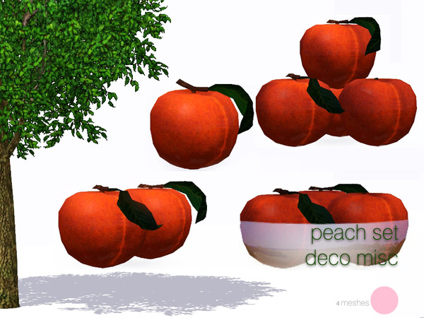 Sims 3 — Peach Set by DOT — Peach Set 4 Meshes Deco Misc by DOT of The Sims Resource