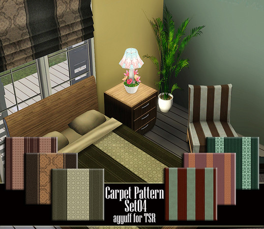 Sims 3 — Carpet Pattern Set04 by ayyuff — 12 new carpet patterns..