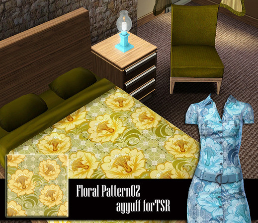 Sims 3 — Floral Pattern02 by ayyuff — 