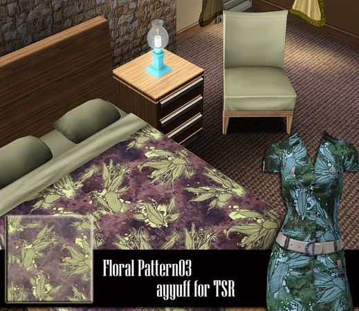 Sims 3 — Floral Pattern03 by ayyuff — 