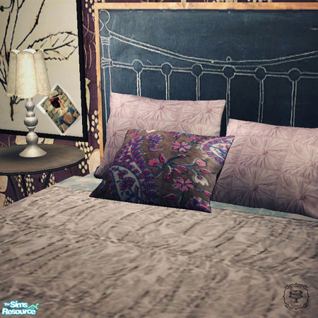 Sims 2 — Casey Fall Bedding Set Two by salixlikescake — Three bedding sets, and three matching throw pillow options.
