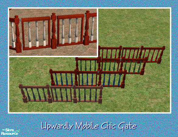 Sims 2 — Upwardly Mobile Chic Gate by Spaik — Matching gate for my Upwardly Mobile Chic Fences. It uses the textures of