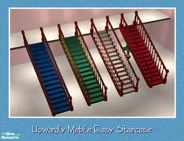 Sims 2 — Upwardly Mobile Easy Staircase by Spaik — A new version of the Upwardly Mobile Staircase, without the wall below