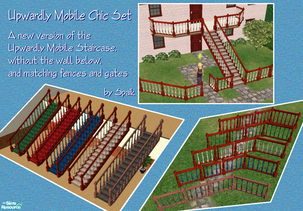 Sims 2 — Upwardly Mobile Chic - Set by Spaik — A new version of the Upwardly Mobile Staircase, with an usable tile under