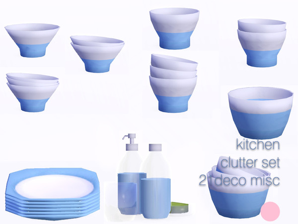 Sims 3 — Kitchen Clutter Set by DOT — Kitchen Clutter Set 21 meshes by DOT of The Sims Resource