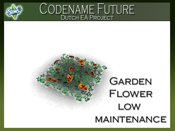 Sims 3 — Garden flower low maintenance by Mutske — In the summer the garden has to be sprayed with litres of water. The