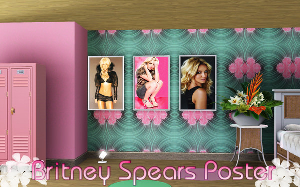 Sims 3 — Britney Spears Poster by TSR Archive — This set contains three Britney Spears paintings.