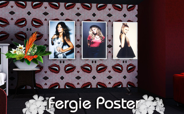 Sims 3 — Fergie Poster by TSR Archive — This set contains three Fergie paintings.