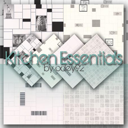 Sims 3 — Kitchen Essentials by Odey92 — A set of four white tile patterns. Suggested use is for the kitchen, but really,