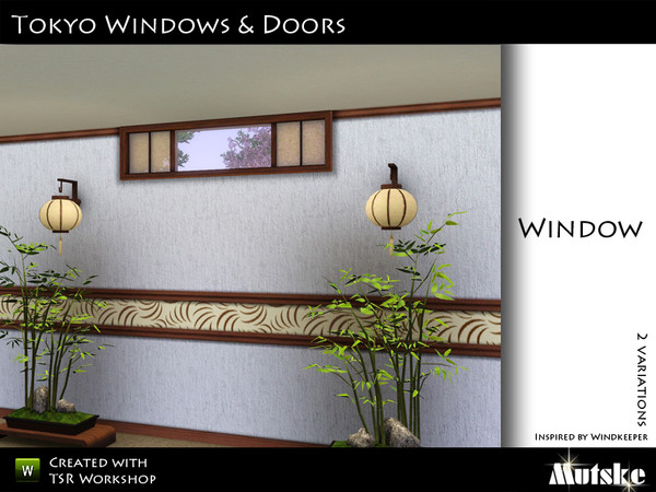 Sims 3 — Tokyo Window 2 tile Private by Mutske — Made by Mutske@TSR. TSRAA.