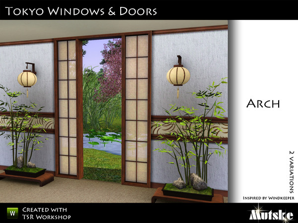 Sims 3 — Tokyo Arch 2 tile with sides by Mutske — Made by Mutske@TSR. TSRAA.
