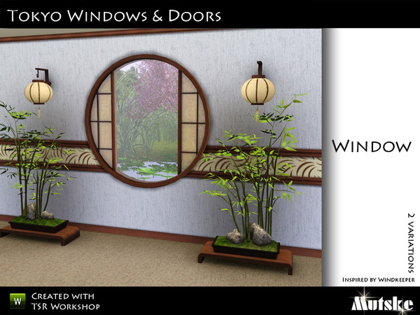 Sims 3 — Tokyo Window 2 tile Round by Mutske — Made by Mutske@TSR. TSRAA.
