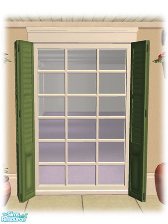 Sims 2 — Double Shutt Window - Diag Mesh by Shakeshaft — Part of a set of French Quarter style Windows and Doors, set