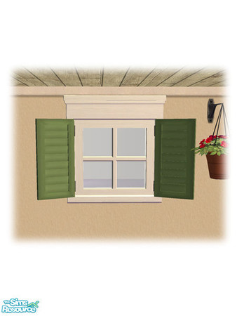 Sims 2 — Privacy Shutt Window - Mesh by Shakeshaft — Part of a set of French Quarter style Windows and Doors, set