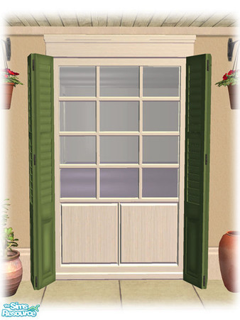 Sims 2 — Double Shutt Panel Window - Mesh by Shakeshaft — Part of a set of French Quarter style Windows and Doors, set