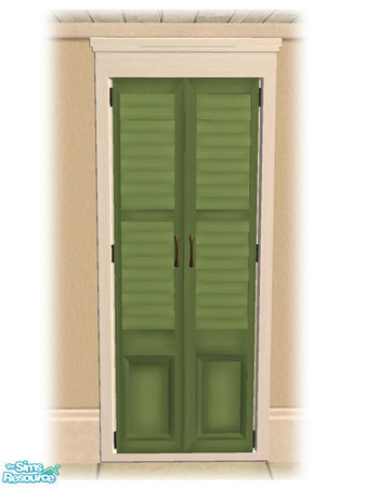 Sims 2 — Single Closed Shutt Window - Diag Mesh by Shakeshaft — Part of a set of French Quarter style Windows and Doors,
