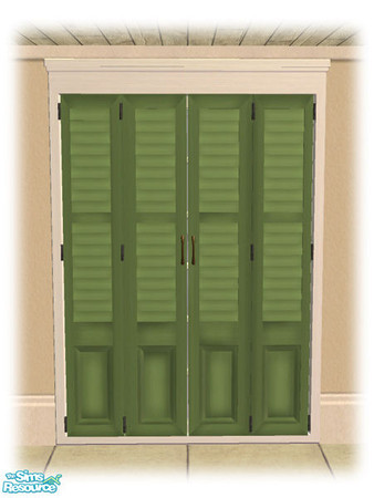 Sims 2 — Double Closed Shutt Window - Diag Mesh by Shakeshaft — Part of a set of French Quarter style Windows and Doors,