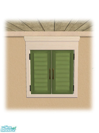 Sims 2 — Privacy Closed Shutt Window - Mesh by Shakeshaft — Part of a set of French Quarter style Windows and Doors, set